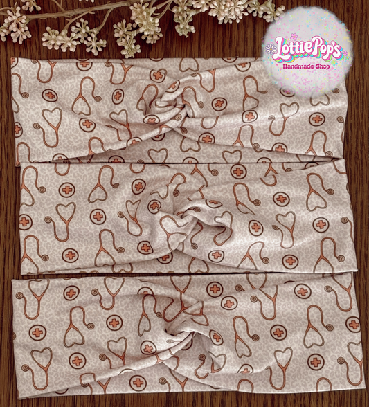 Adult Twist headband Leopard Nurse